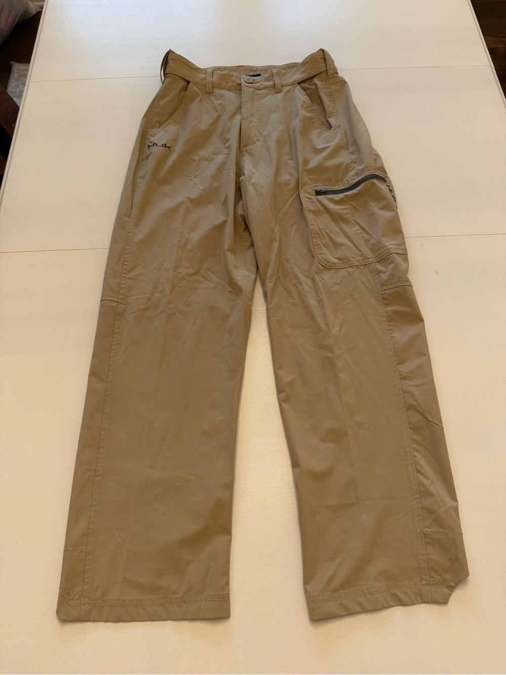 Huk Men's Cargo Fishing Pants in Khaki Tan Performance Tactical Outdoor